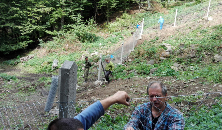 Brigáda na rekonštrukcii/úprave prameňov 16.09.2017