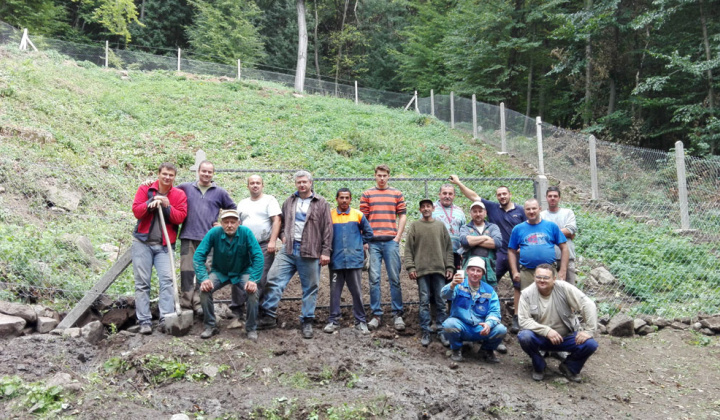 Brigáda na rekonštrukcii/úprave prameňov 16.09.2017