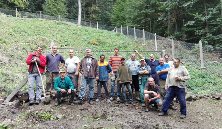 Brigáda na rekonštrukcii/úprave prameňov 16.09.2017