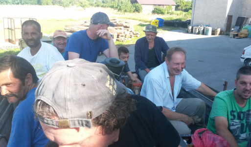 Brigáda na rekonštrukcii/úprave prameňov 22.07.2017