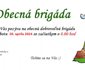 Aktuality / Obecná brigáda 20. apríl 2024 - foto