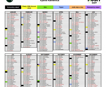 Úradná tabuľa / Kalendár zvozu odpadov na rok 2026 - foto