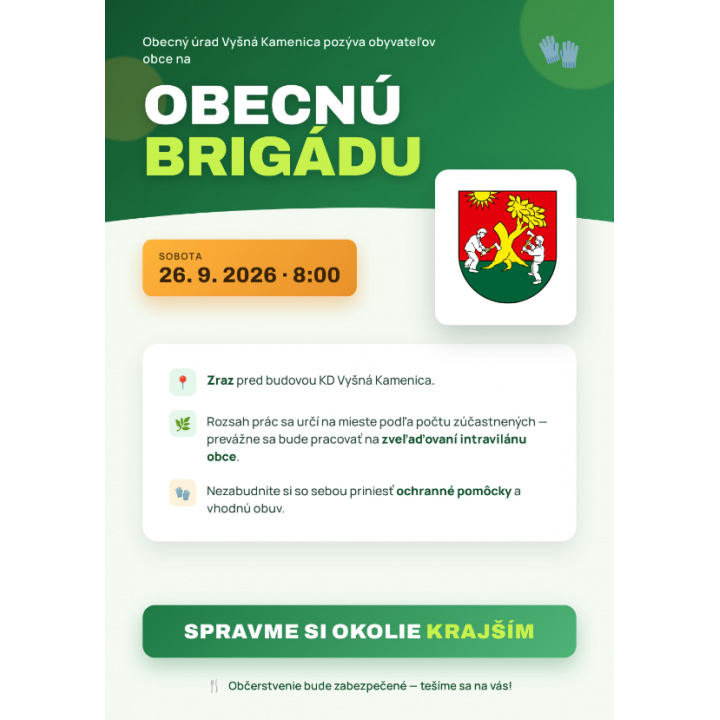 Obecná brigáda 26. september 2026
