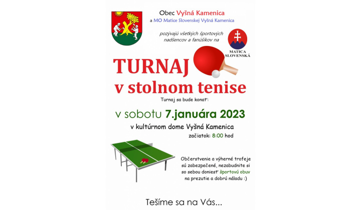 Turnaj v stolnom tenise 2023