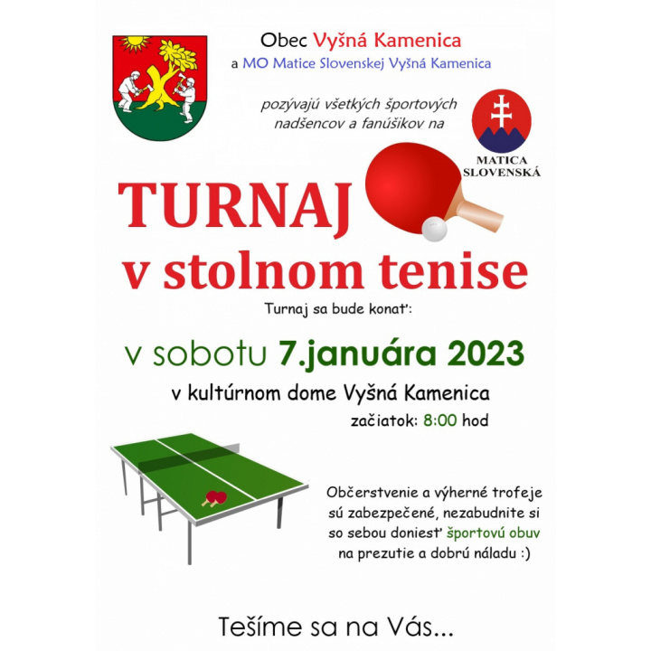 Turnaj v stolnom tenise 2023